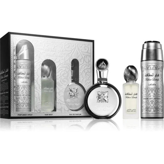 Lattafa Fakhar 3-Piece Set 3.4oz Men EDP Spray by Lattafa