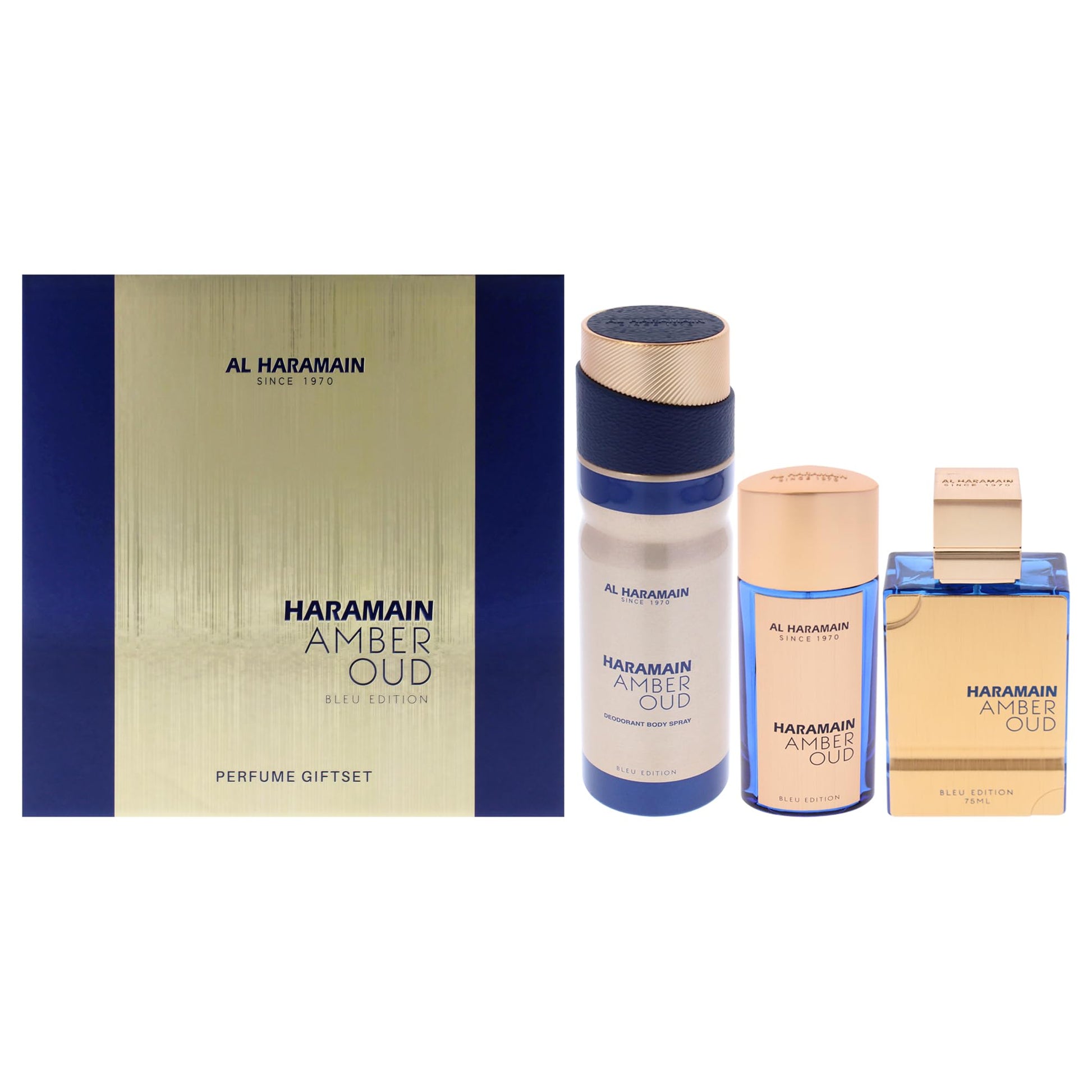 Al Haramain Amber Bleu 3-Piece Set 2.5oz EDP Spray by Al Haramain