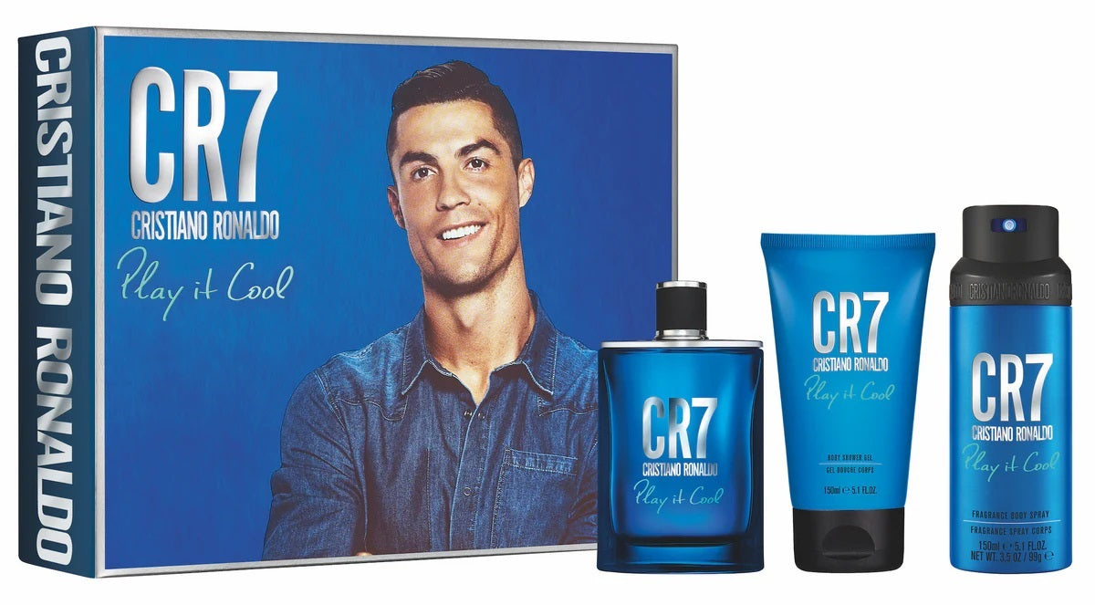 Cristiano Play Cool 3-Piece Set 3.4oz Men EDT Spray by Cristiano Ronaldo