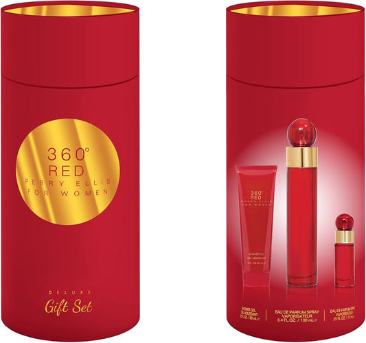 Perry Ellis 360 Red 3-Piece Set 3.4oz Women EDP Spray by Perry Ellis