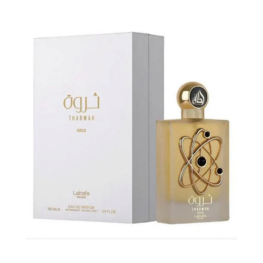 Lattafa Tharwah Gold 3.4oz Women EDP Spray by Lattafa