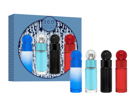 Perry Ellis 360 Mini Set 4-Piece Set 0.25oz Men EDT Spray by Perry Ellis