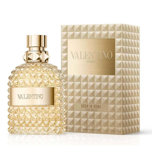 Valentino Uomo Born in Roma The Gold 3.4oz Men EDT Spray by Valentino
