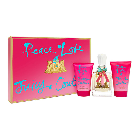 Juicy Couture Peace Love 3-Piece Set 3.4oz Women EDP Spray by Juicy Couture