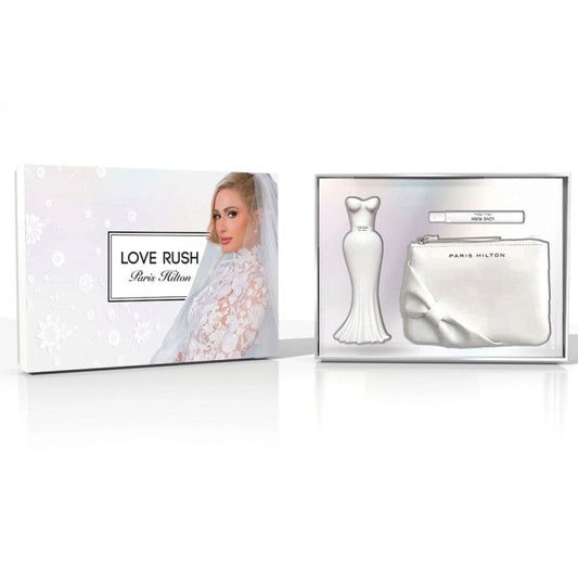 Paris Hilton Love Rush 3-Piece Set 3.4oz Women EDP Spray by Paris Hilton