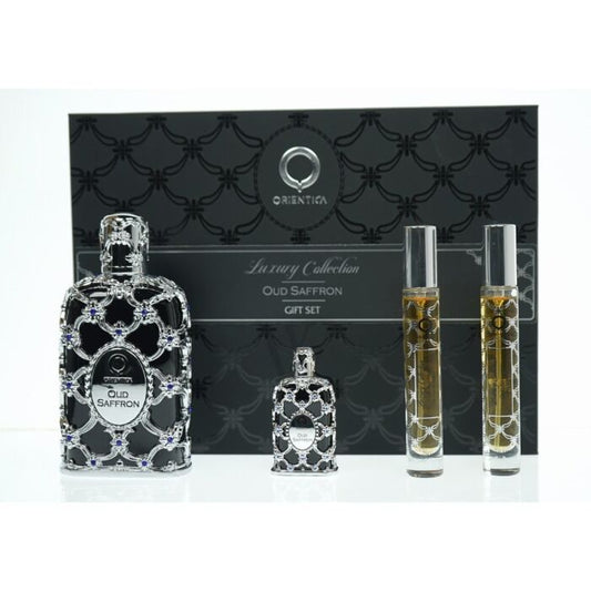Orientica Oud Saffron 4-Piece Set 2.8oz Men EDP Spray by Orientica