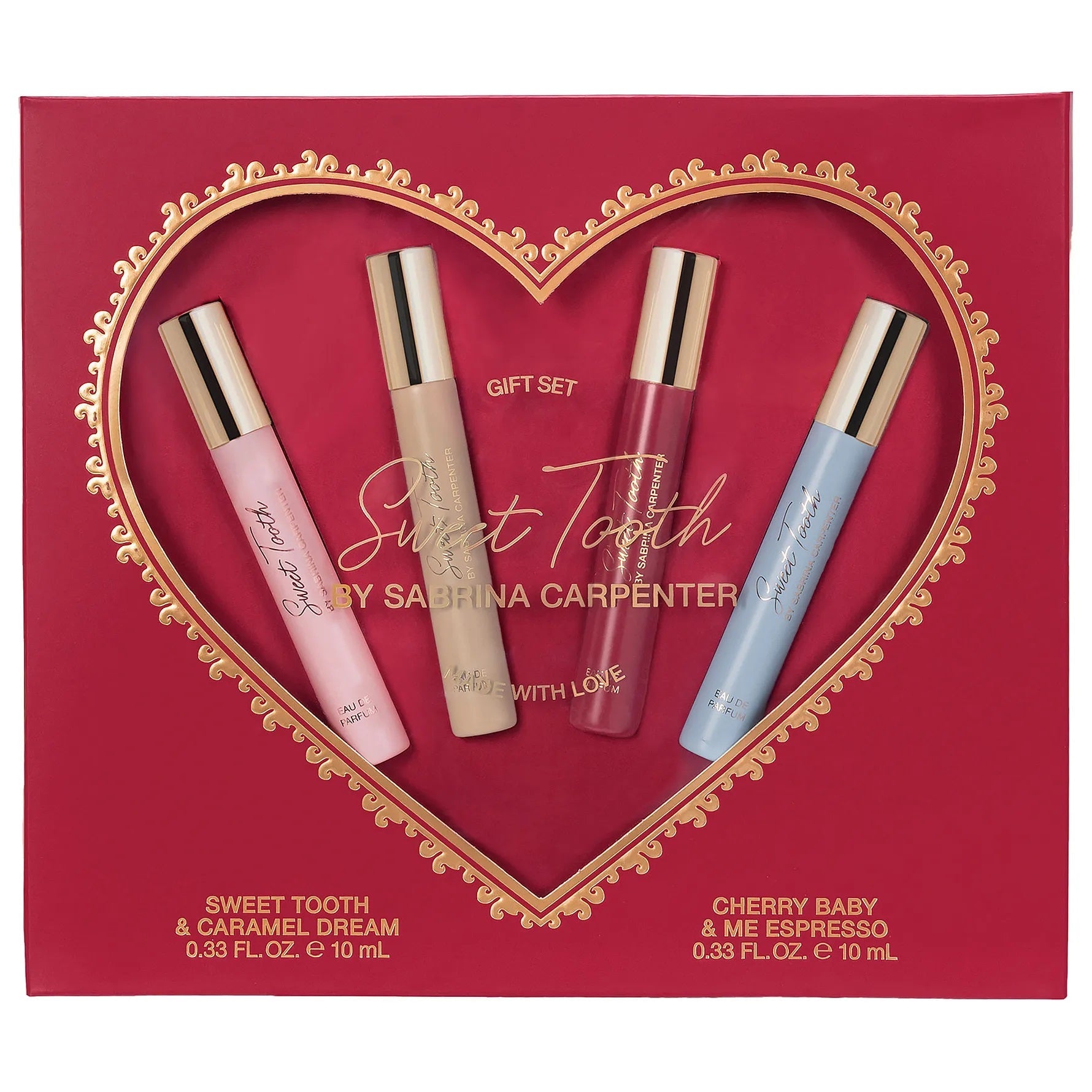 Sabrina Carpenter Sweet Tooth Mini 4-Piece Set 0.33oz Women EDP Spray by Sabrina Carpenter
