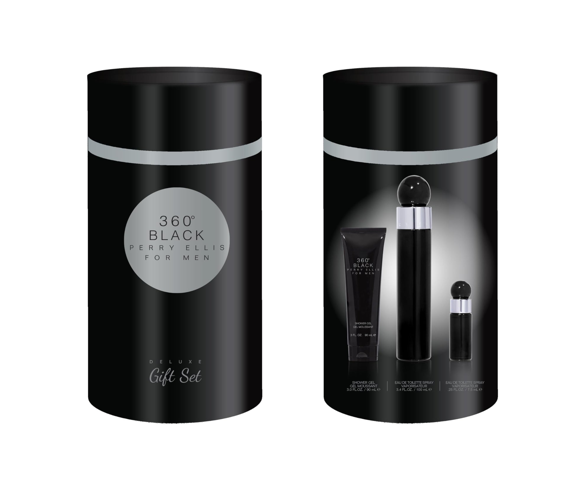 Perry Ellis 360 Noir Collection 3-Piece Set 3.4oz Men EDT Spray by Perry Ellis