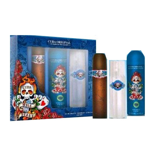 Cuba Wild Heart 3-Piece Set 4.2oz Men EDT by Cuba