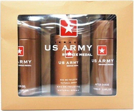 US Army Bronze 3-Piece Set 3.4oz Men EDT Spray by US Army