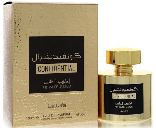 Lattafa Confidencial Private Gold 3.4oz Unisex EDP Spray by Lattafa