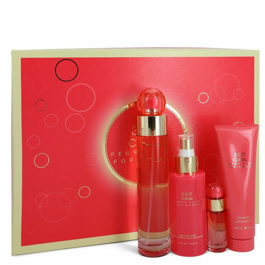 Perry Ellis 360 Coral 4-Piece Set 3.4oz Women EDP Spray by Perry Ellis
