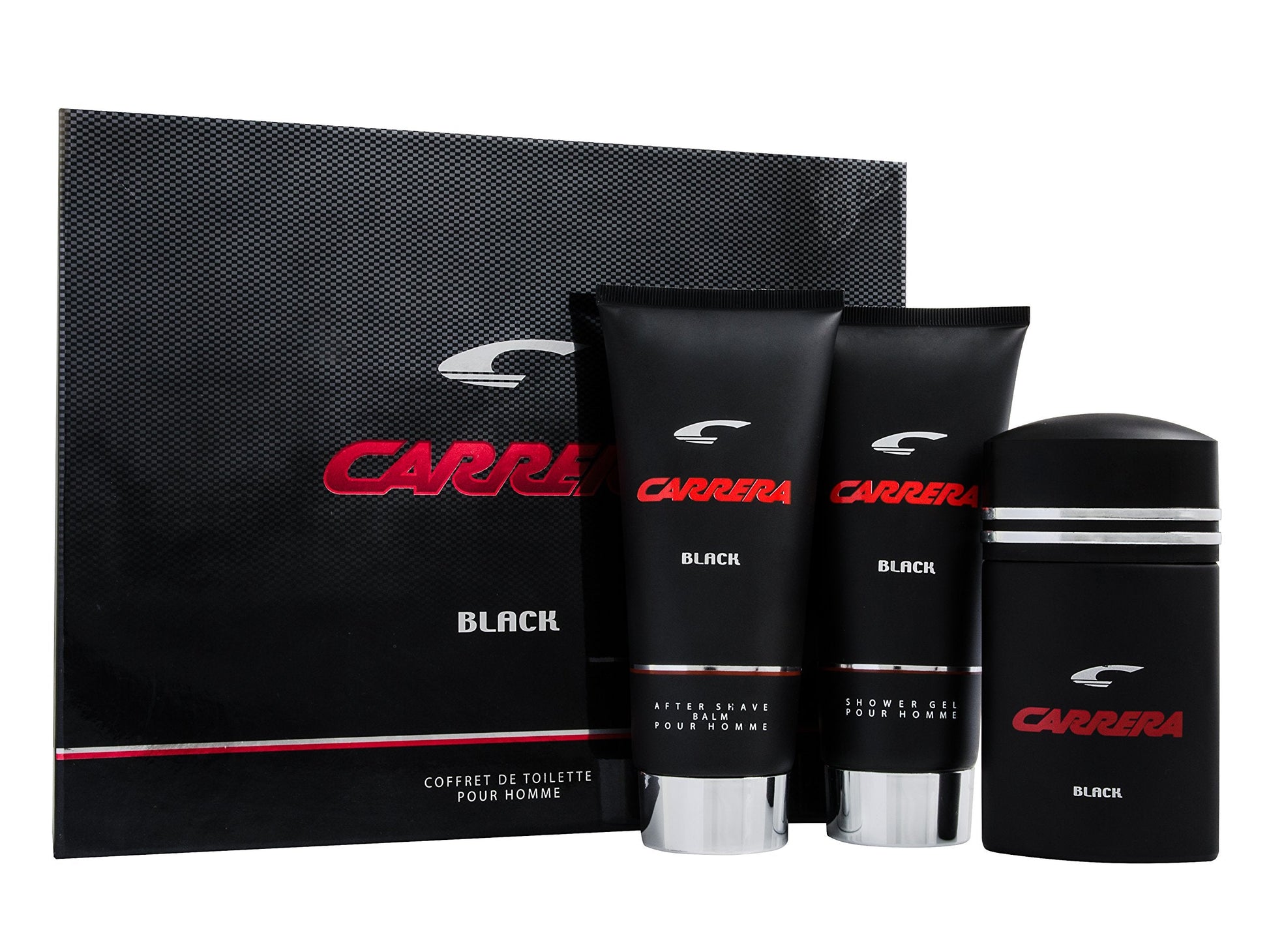 Carrera Black 3-Piece Set 3.4oz Men EDT Spray by Carrera