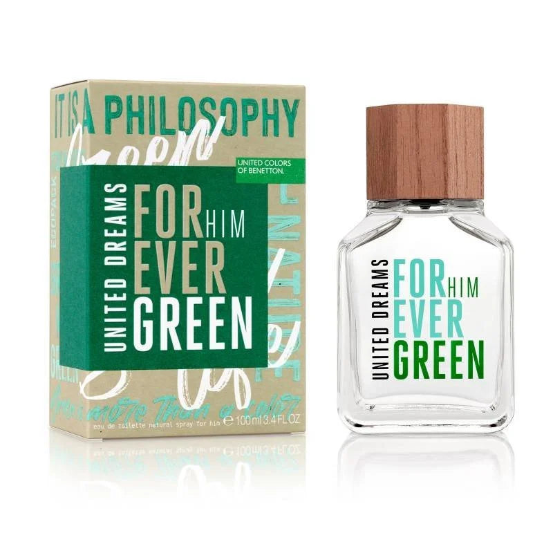 Benetton For Ever Green 3.4oz Men EDT by Benetton