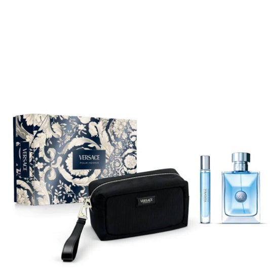 Versace Homme 3-Piece Set 3.4oz Men EDT Spray by Versace