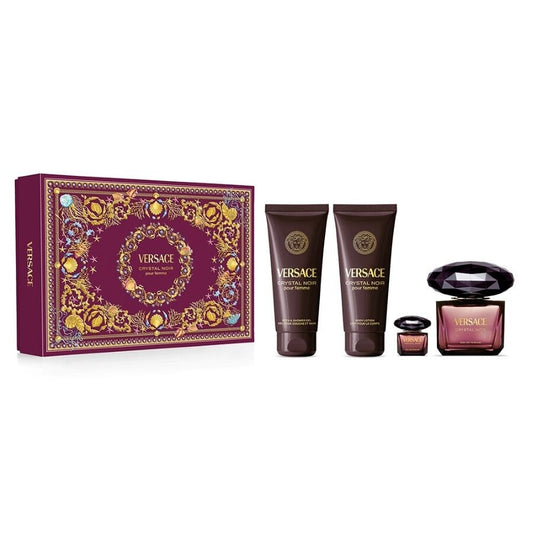 Versace Crystal Noir 4-Piece Set 3.0oz Women EDP Spray by Versace
