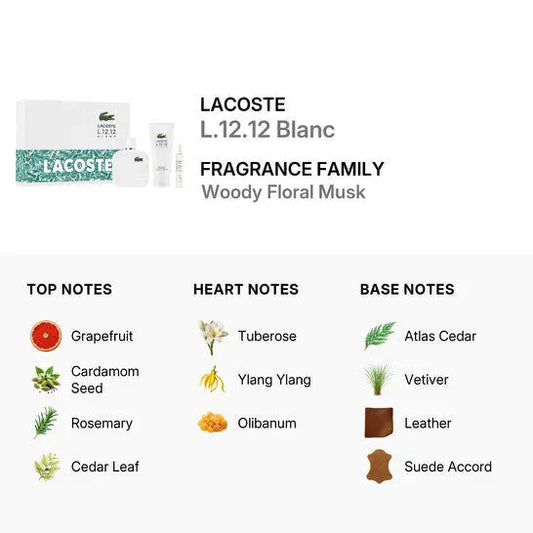 Lacoste L1212 Blanc clean fresh everyday fragrance