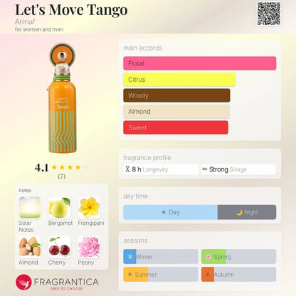 Let's Move Tango by Armaf EDP bottle detail
