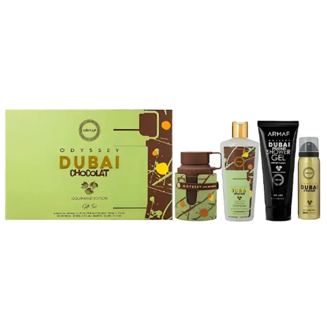 Armaf Odyssey Dubai Chocolat 4- Piece Set Unisex 3.4oz EDP Spray by Armaf