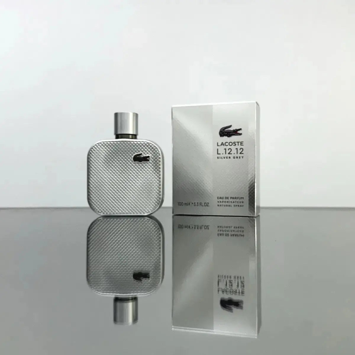 Silver Grey by Lacoste EDP bottle detail