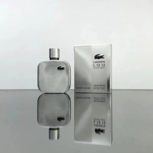 Silver Grey by Lacoste EDP bottle detail