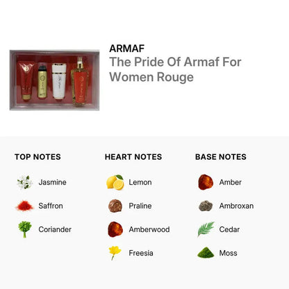 The Pride Rouge Armaf warm floral oriental scent for women