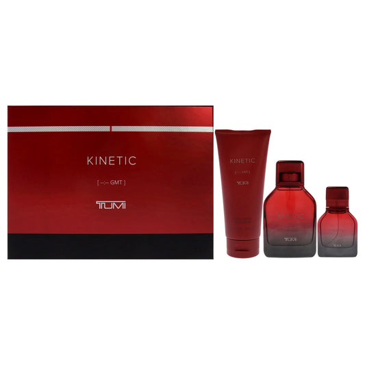 Tumi Kinetic 3-Piece Set 3.4oz Men EDP Spray by Tumi