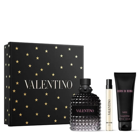 Uomo Born In Roma Valentino – Men’s 3Pcs Gift Set EDT