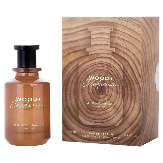 Wood Cardamom by Michael Malul for Men 3.4oz EDP perfume bottle