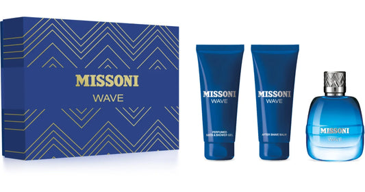 Missoni Wave 3-Piece Set 3.4oz Men EDT Spray by Missoni