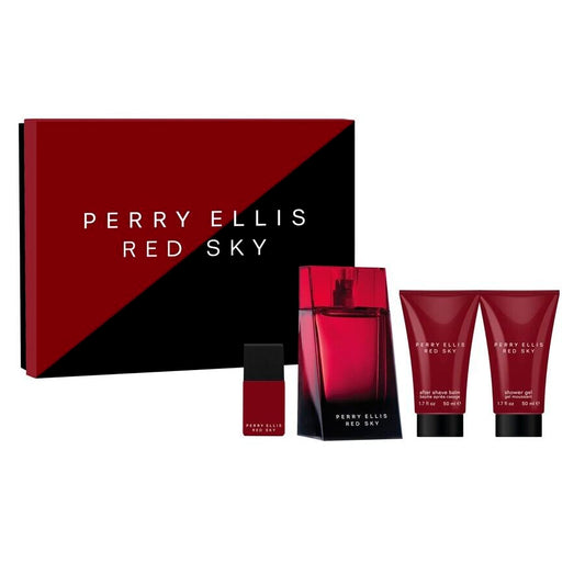 Perry Ellis Red Sky 4-Piece Set 3.4oz Men EDT Spray by Perry Ellis