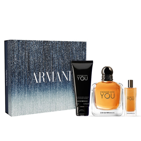 Giorgio Armani Stronger With You 3-Piece Set 3.4oz Men EDT by Giorgio Armani
