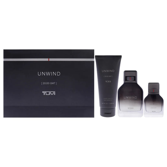 Tumi Unwind 3-Piece Set 3.4oz Men EDP Spray by Tumi