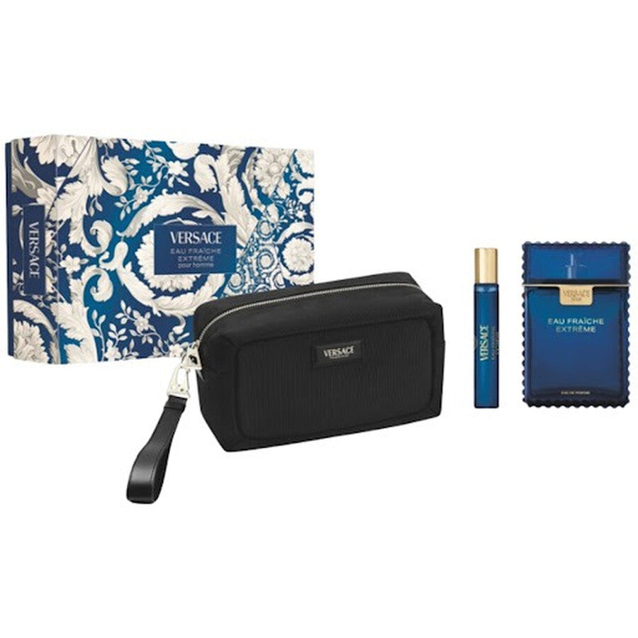 Versace Man Fraiche Extreme 3-Piece Set 3.4oz Men EDT Spray by Versace