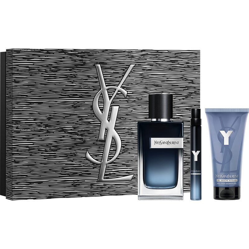 Yves Saint Laurent Y 3-Piece Set 3.4oz Men EDP Spray by Yves Saint Laurent