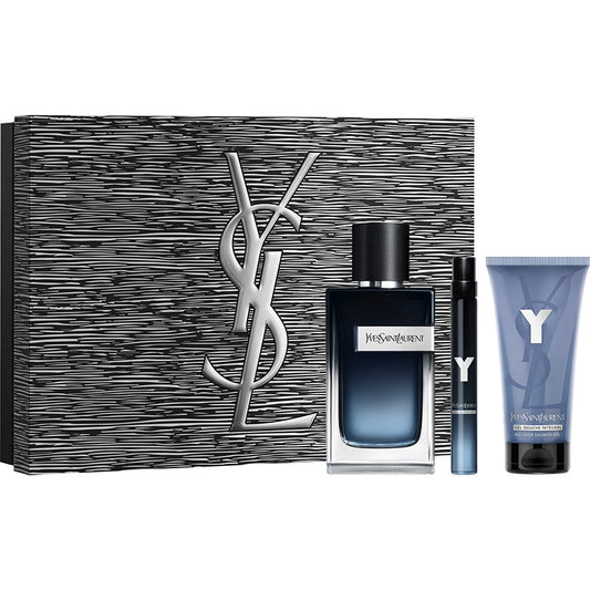 Yves Saint Laurent Y 3-Piece Set 3.4oz Men EDP Spray by Yves Saint Laurent